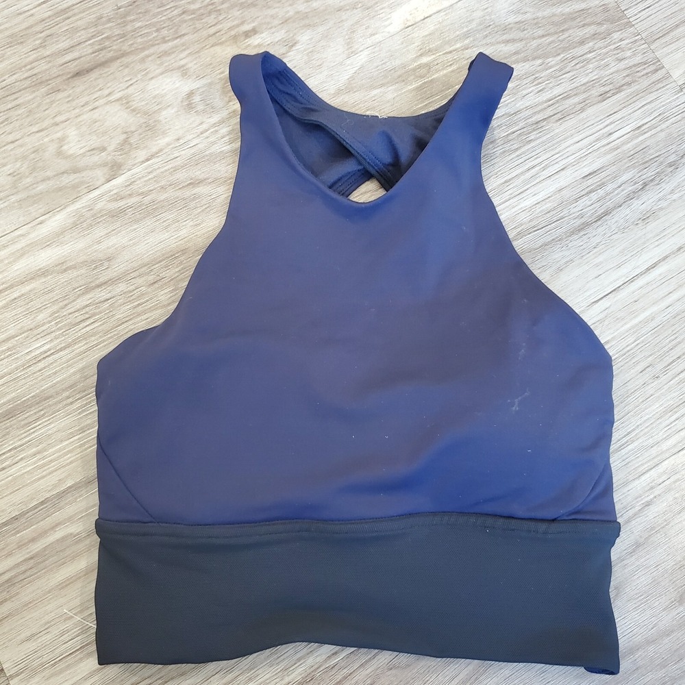 Lululemon Spots Bra Size 2 Back In Action Blue Black